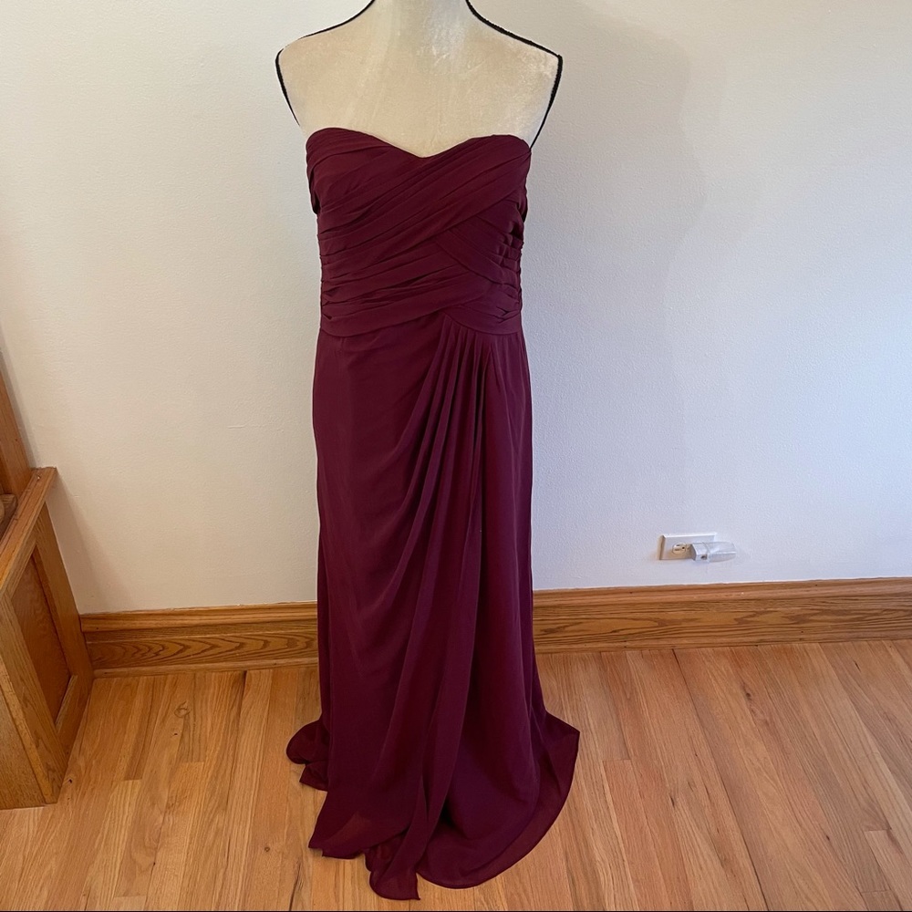 Bill Levkoff Chiffon Sweetheart Floor Length Gown size 14